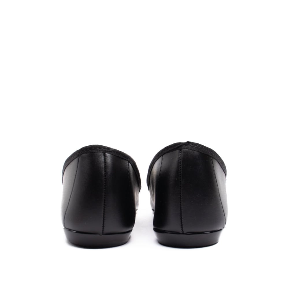 Sapatilha Feminina Moleca Bico Quadrado Preto Preto 3