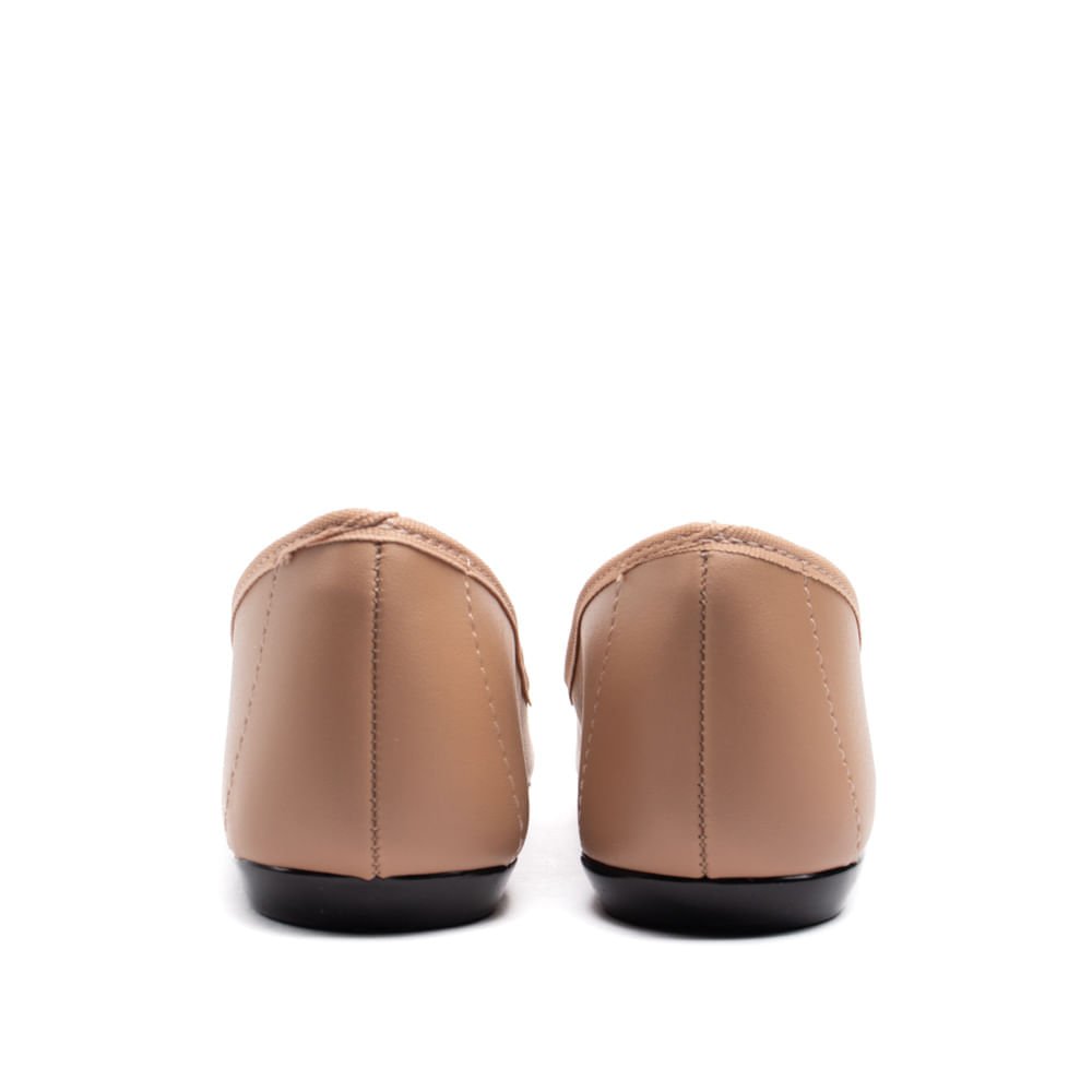 Sapatilha Feminina Moleca Bico Quadrado Nude Bege 3