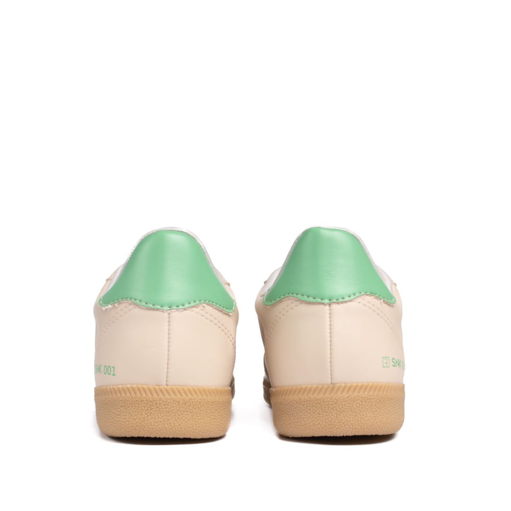 Tênis Feminino Ramarim Napa SNK 001 Bege Claro/Verde Bege 3