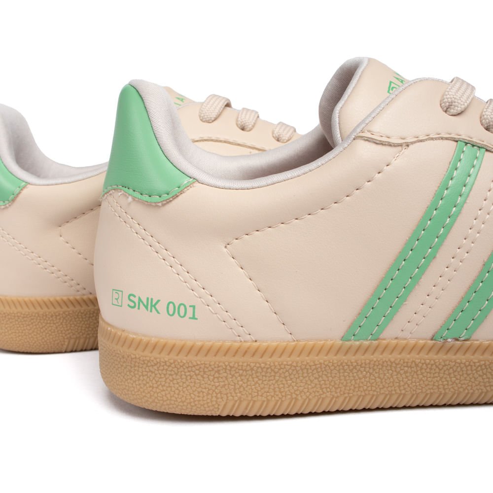 Tênis Feminino Ramarim Napa SNK 001 Bege Claro/Verde Bege 6