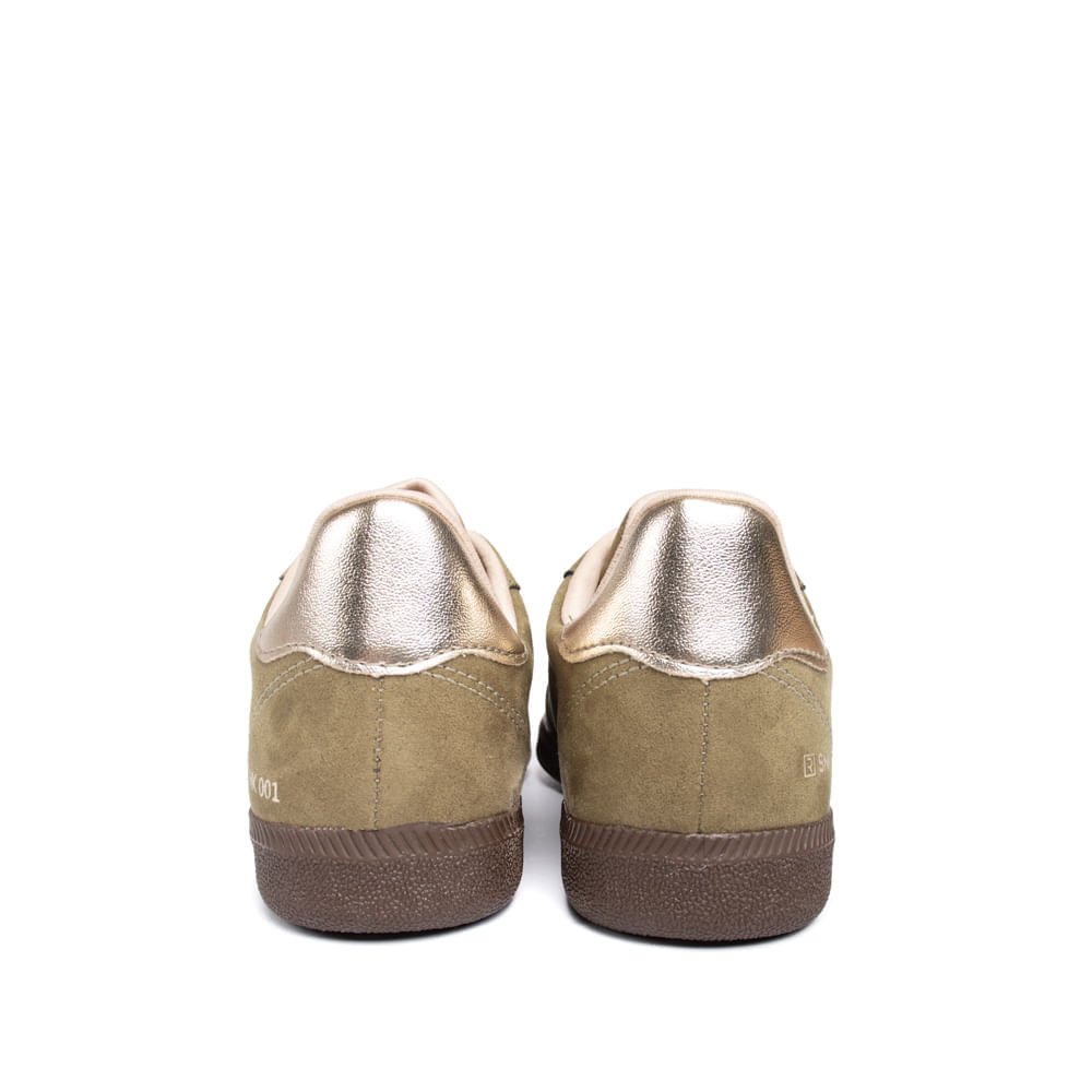 Tênis Feminino Ramarim Camurça SNK 001 Verde/Ouro Verde 3