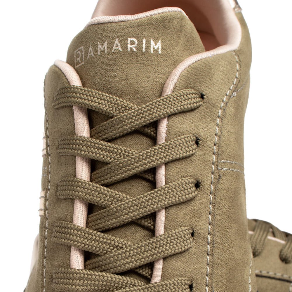 Tênis Feminino Ramarim Camurça SNK 001 Verde/Ouro Verde 6