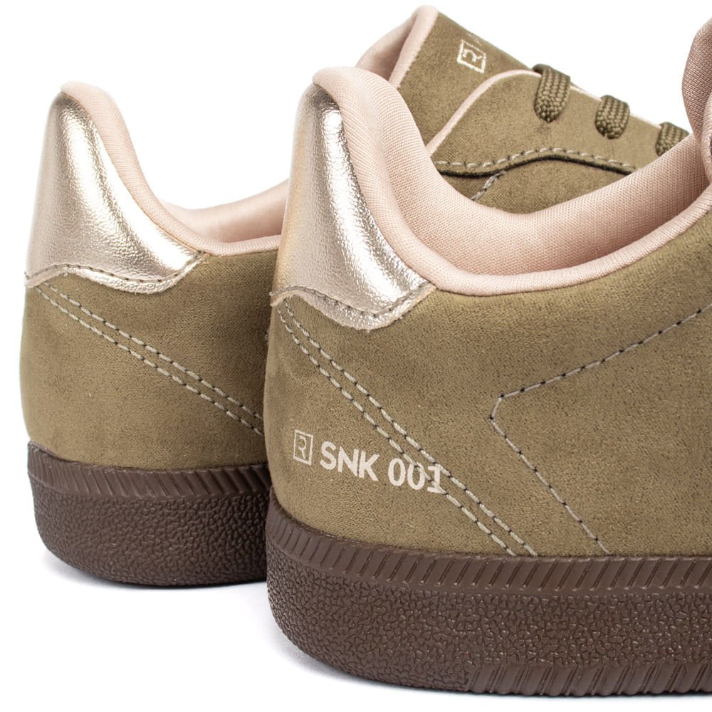 Tênis Feminino Ramarim Camurça SNK 001 Verde/Ouro Verde 8