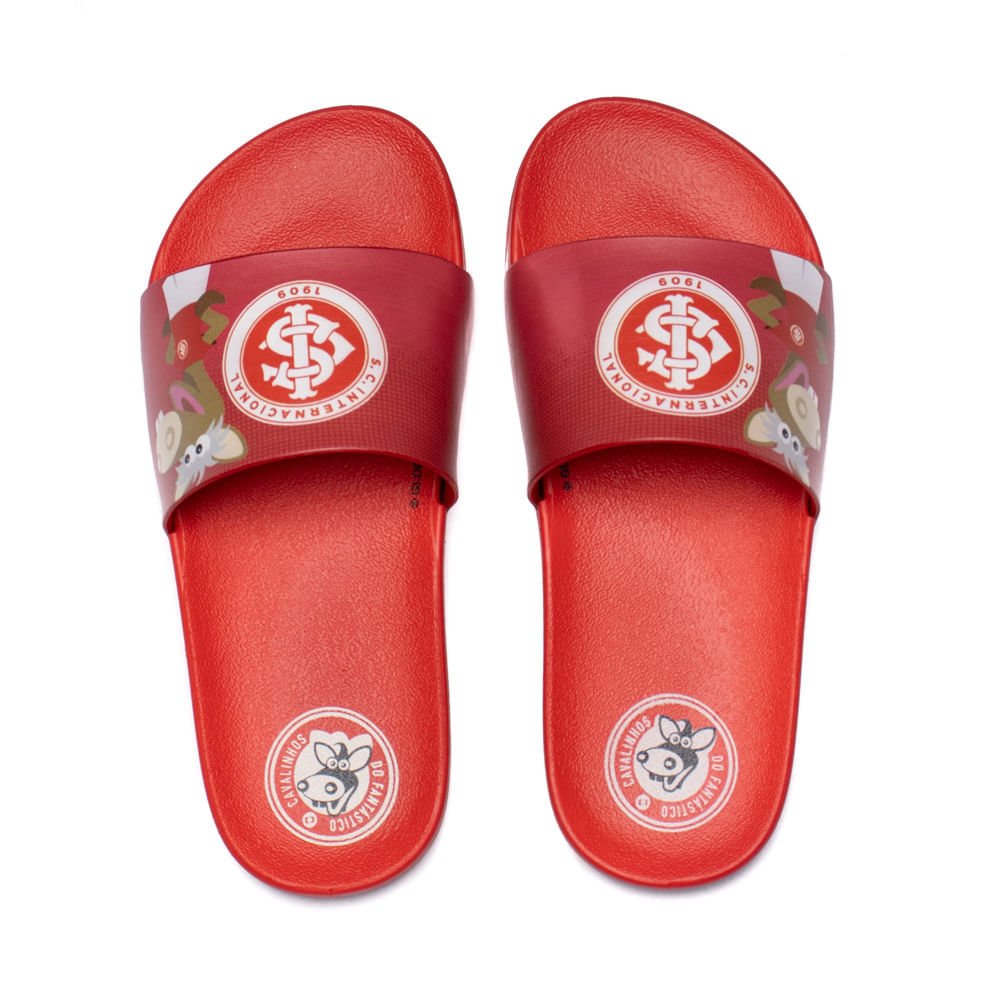 Chinelo Slide Infantil Grendene Cavalinho do Fantástico Internacional Vermelho