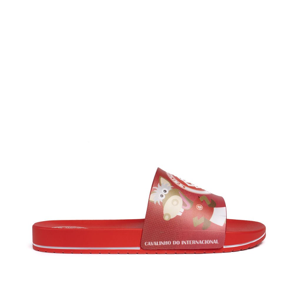 Chinelo Slide Infantil Grendene Cavalinho do Fantástico Internacional Vermelho Vermelho 2