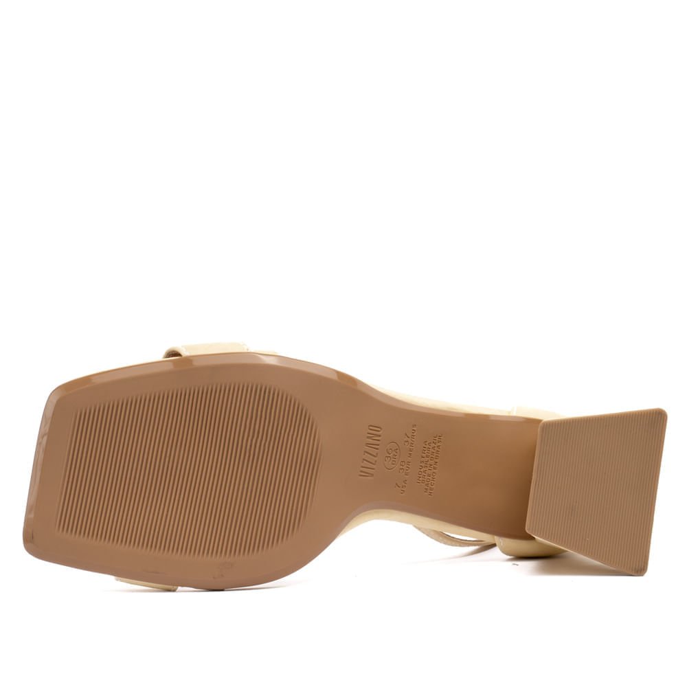 Sandália Feminina Vizzano Bico Quadrado Snake Amarelo Claro Amarelo 2