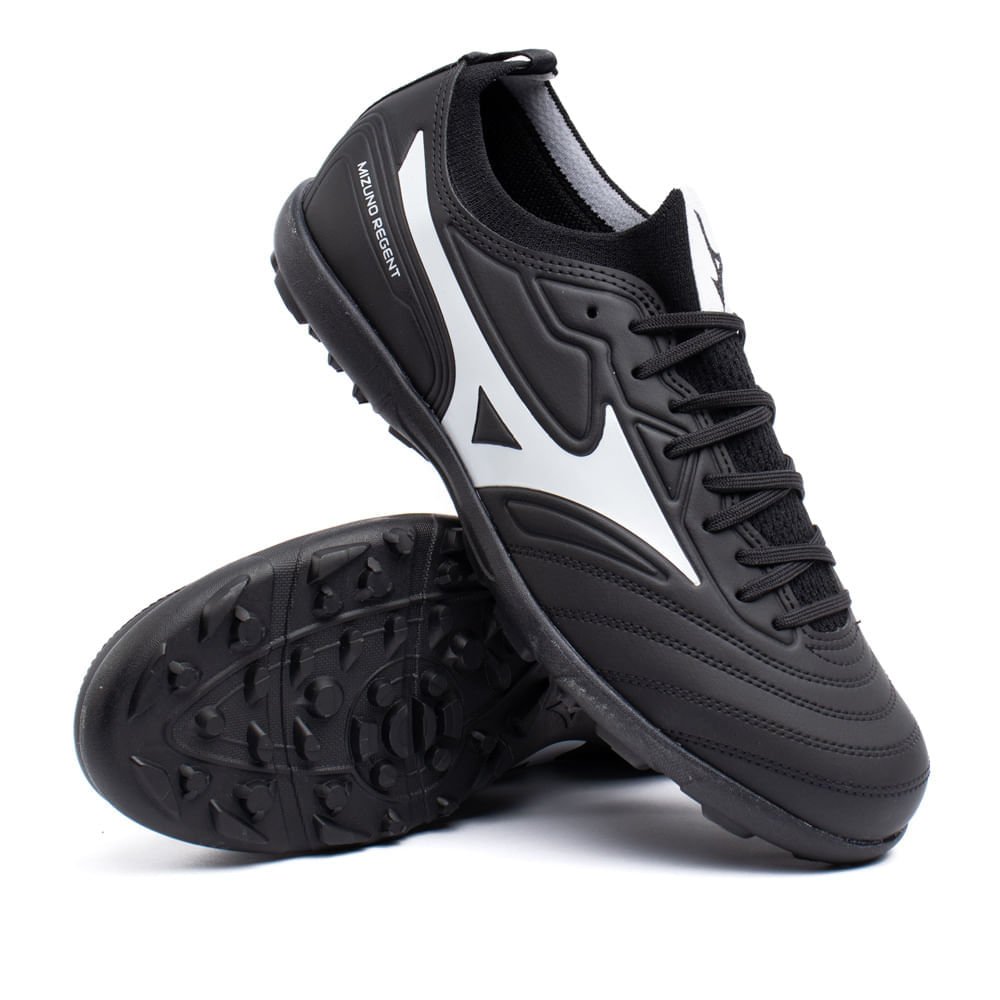 Chuteira Society Mizuno Regent AS Preto/branco Preto/branco 5