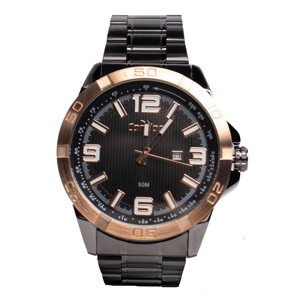 Relógio Masculino Condor COPC32BU/K4C com Acessório Multiuso Prata/Dourado
