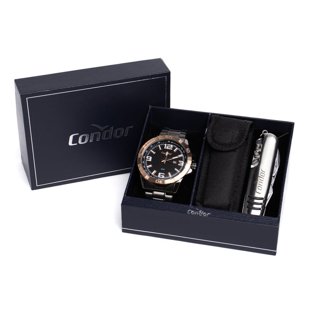 Relógio Masculino Condor COPC32BU/K4C com Acessório Multiuso Prata/Dourado Prata/Dourado 5