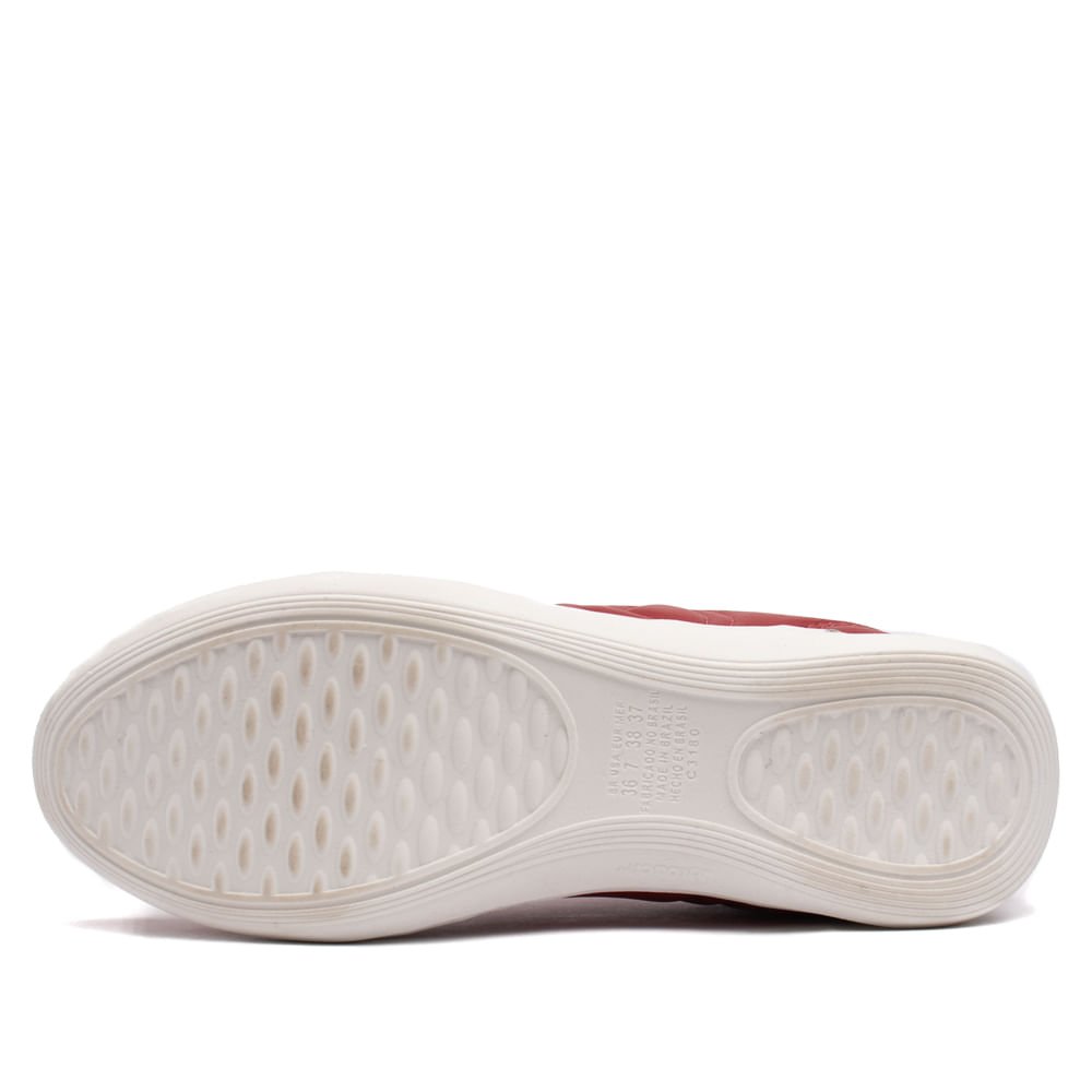 Tênis Feminino Kolosh Casual de Calce Fácil Vermelho Vermelho 2