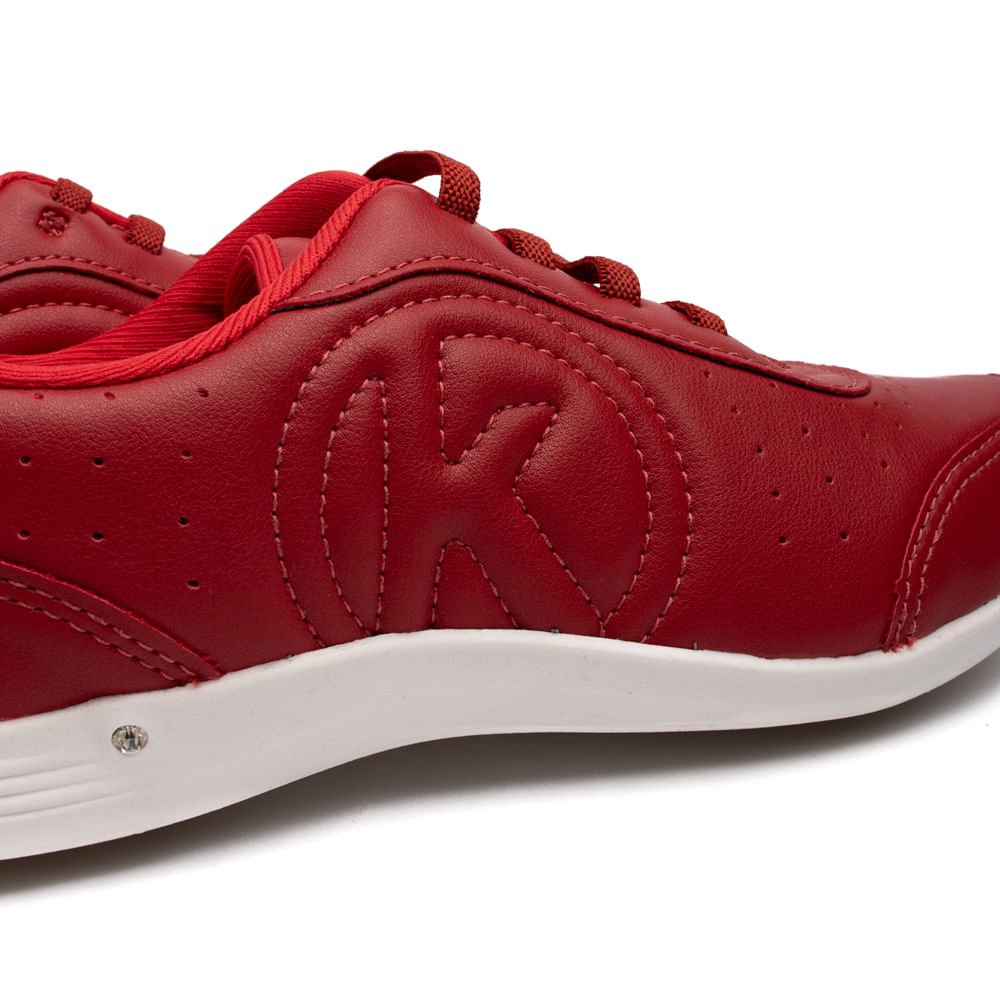 Tênis Feminino Kolosh Casual de Calce Fácil Vermelho Vermelho 5