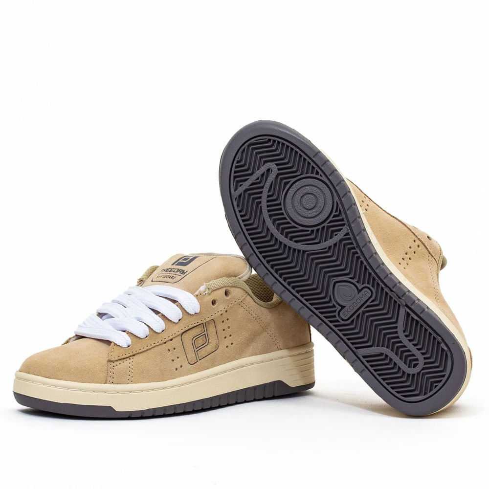 Tênis Masculino Freeday Jab Camurça Creme Bege 4