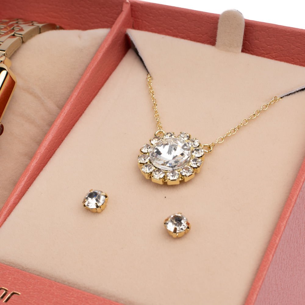 Relógio Feminino Condor Analógico CO2035NJN/K4K com Conjunto Dourado Dourado 4