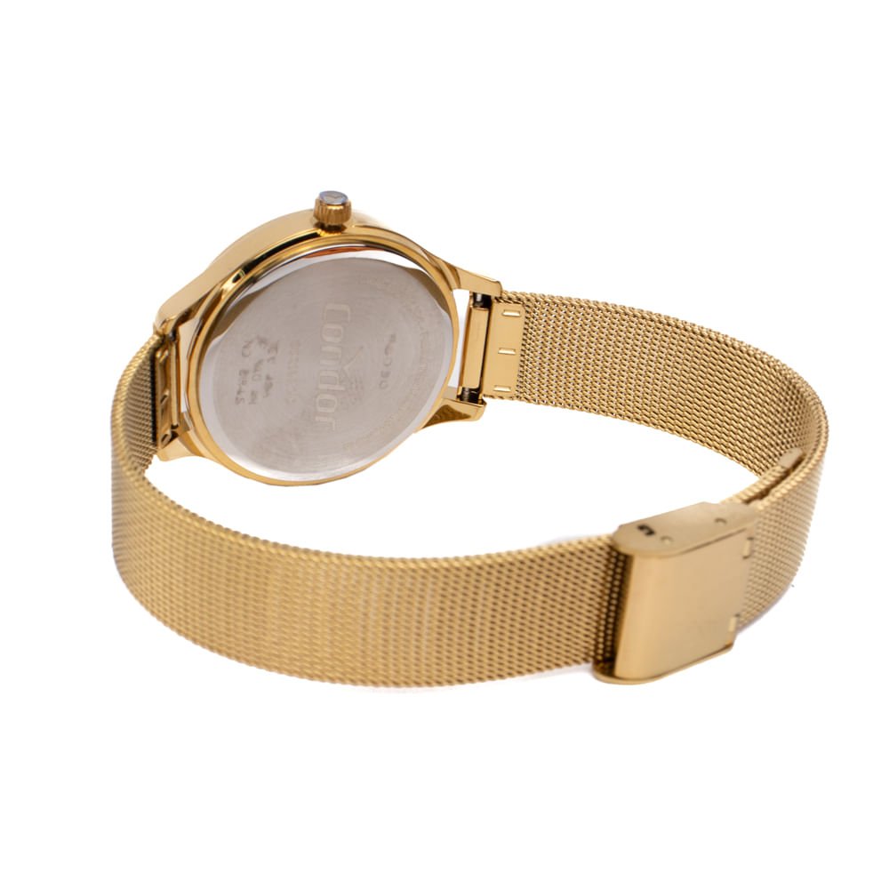Relógio Feminino Condor com Brilho CO2039MUC/K4D com Conjunto Dourado Dourado 2