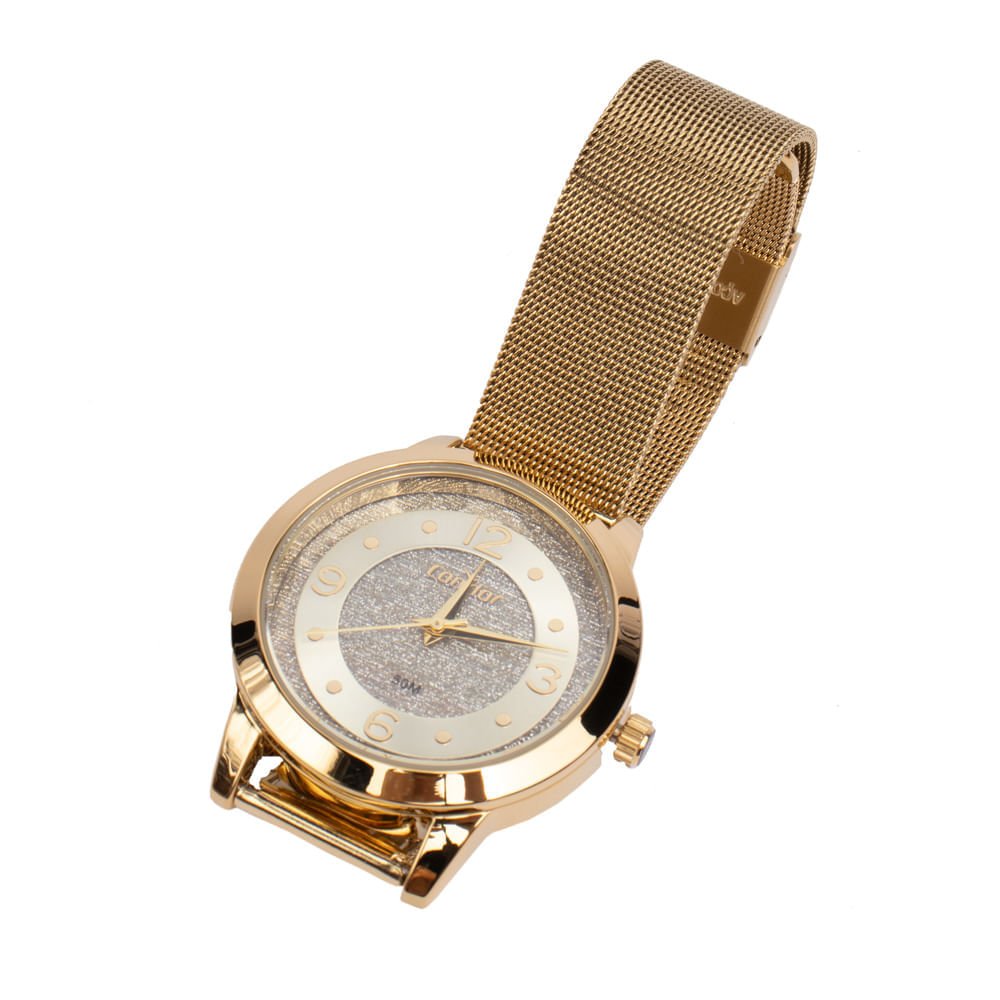 Relógio Feminino Condor com Brilho CO2039MUC/K4D com Conjunto Dourado Dourado 2