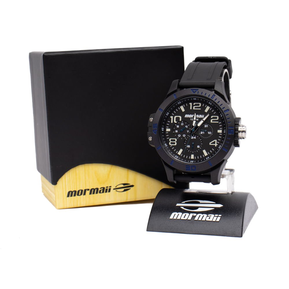 Relógio Masculino Mormaii Analógico MO6P29AS/8A Preto Preto 6