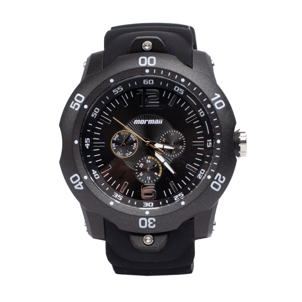 Relógio Masculino Mormaii Analógico MO6P29AS/8A Preto Preto 1