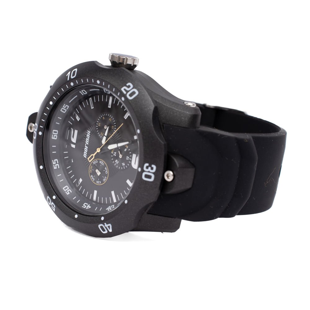 Relógio Masculino Mormaii Analógico MO6P29AS/8A Preto Preto 3