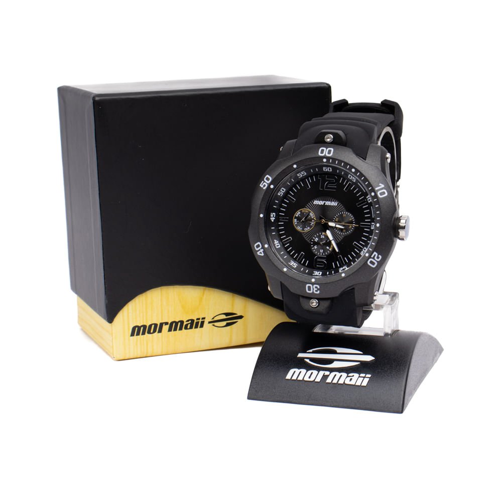 Relógio Masculino Mormaii Analógico MO6P29AS/8A Preto Preto 5