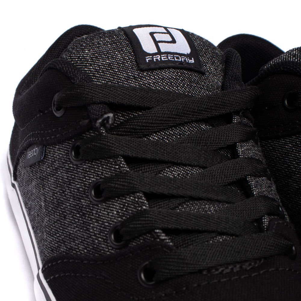 Tênis Masculino Freeday Flip Eco Lona Preto/branco Preto/Branco 7