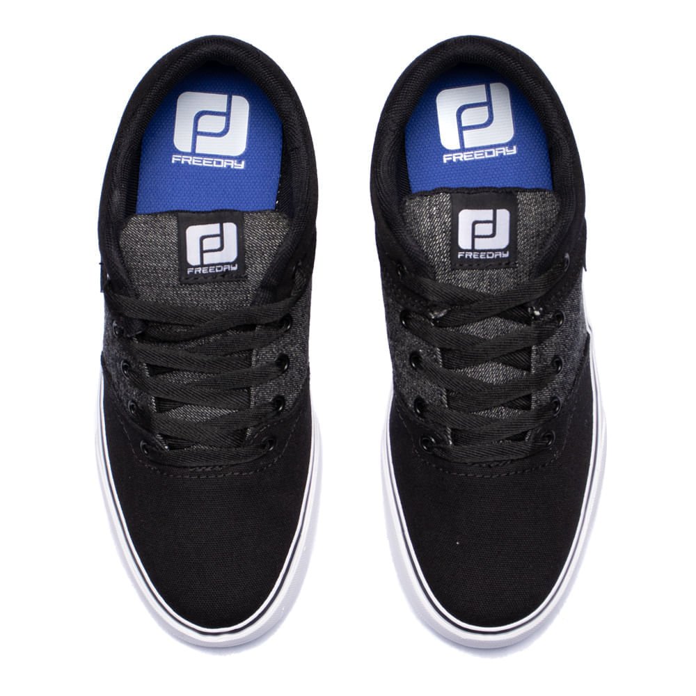 Tênis Masculino Freeday Flip Eco Lona Preto/branco Preto/Branco 4