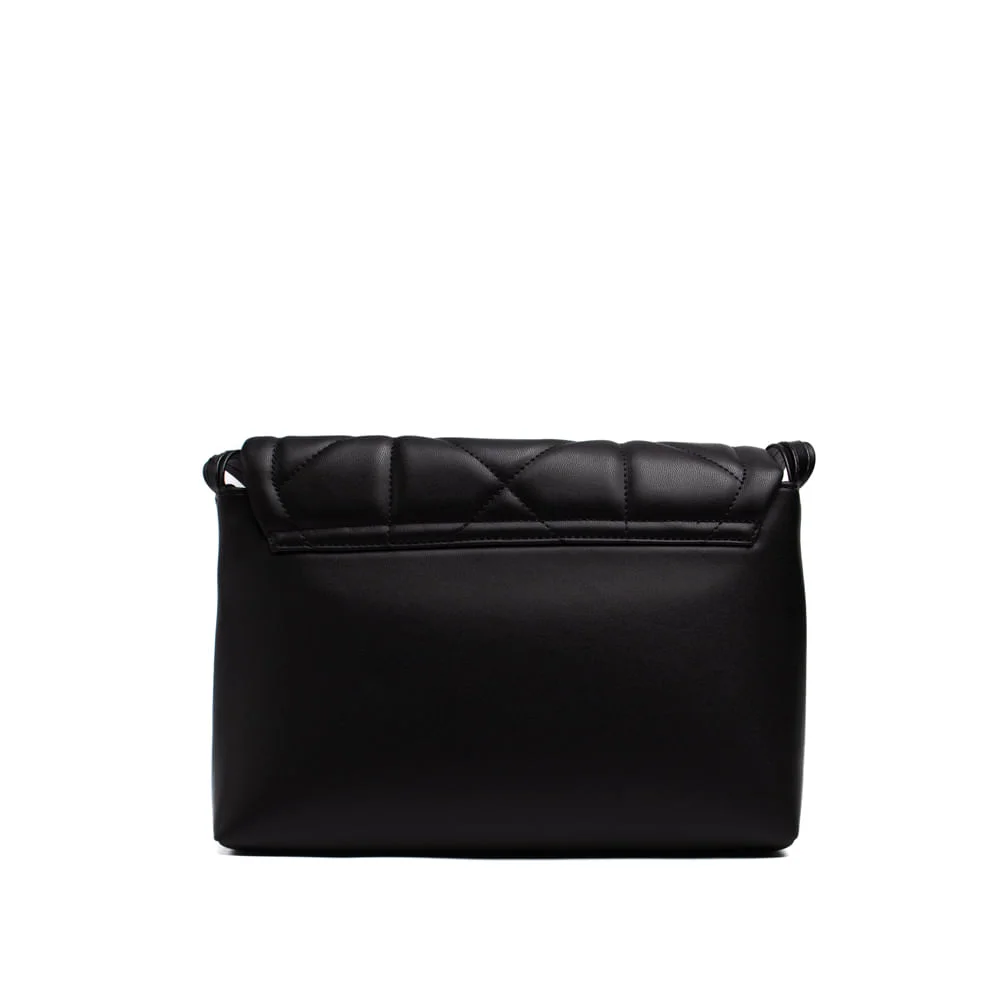Bolsa Feminina Modare Transversal em Detalhes Geométricos Preto Preto 2
