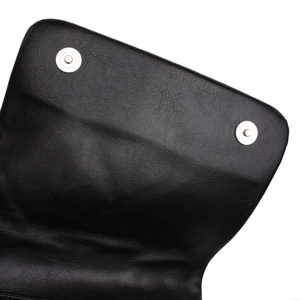 Bolsa Feminina Modare Transversal em Detalhes Geométricos Preto Preto 4