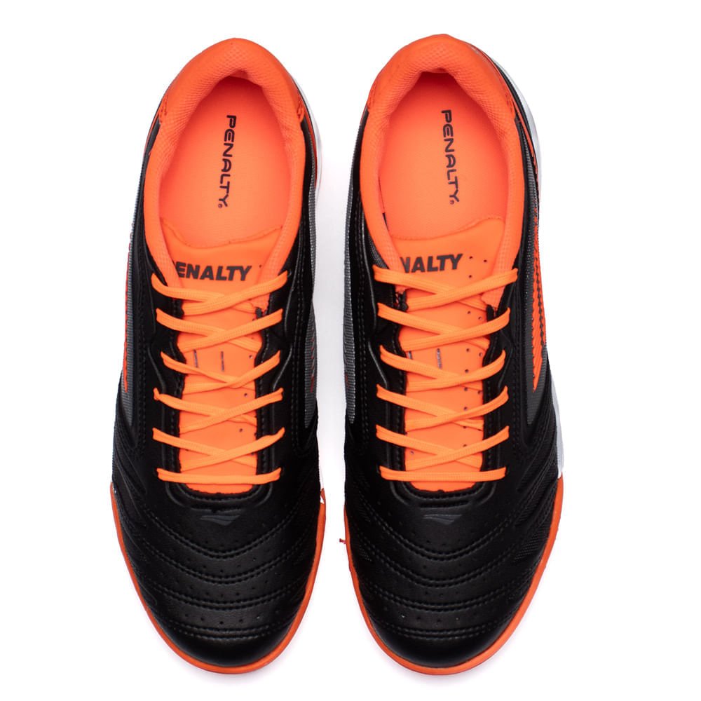 Chuteira Futsal Penalty Brasil 70 Y-1 Preto/coral Preto/Laranja 4