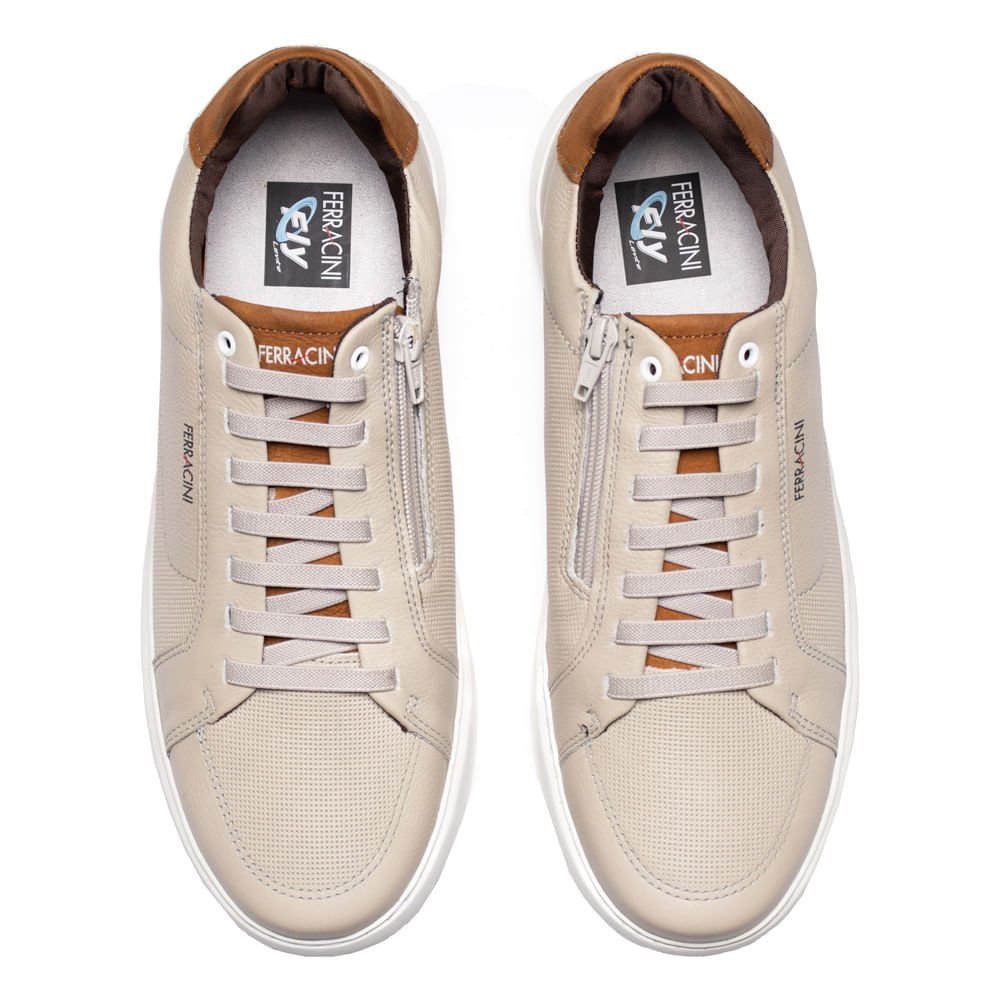 Sapatênis Masculino Ferracini Marvin com Elástico Cinza Claro Cinza Claro 4