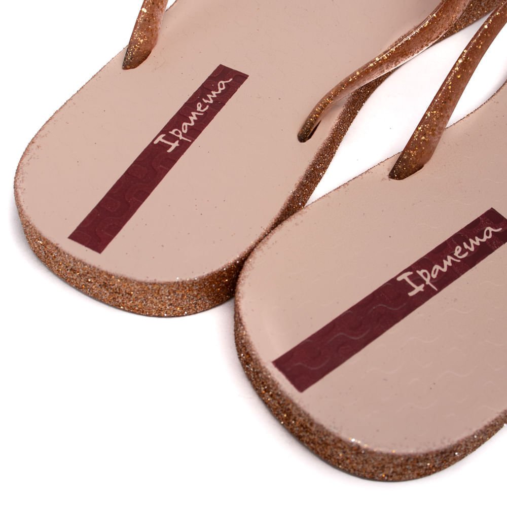 Chinelo Feminino Grendene Ipanema Edge Maxi com Glitter Rosa Claro Rosa 4