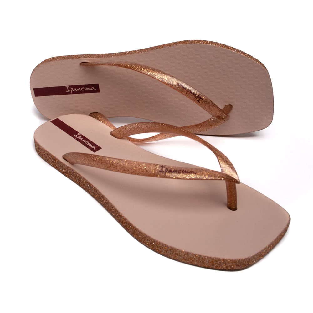 Chinelo Feminino Grendene Ipanema Edge Maxi com Glitter Rosa Claro Rosa 6