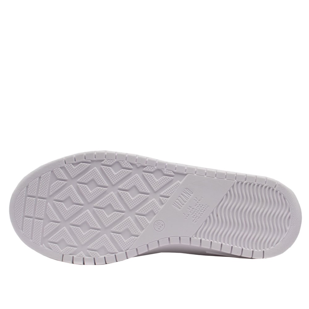 Tênis Feminino Vizzano Flatform em Napa com Recortes Branco/Cinza Branco 2