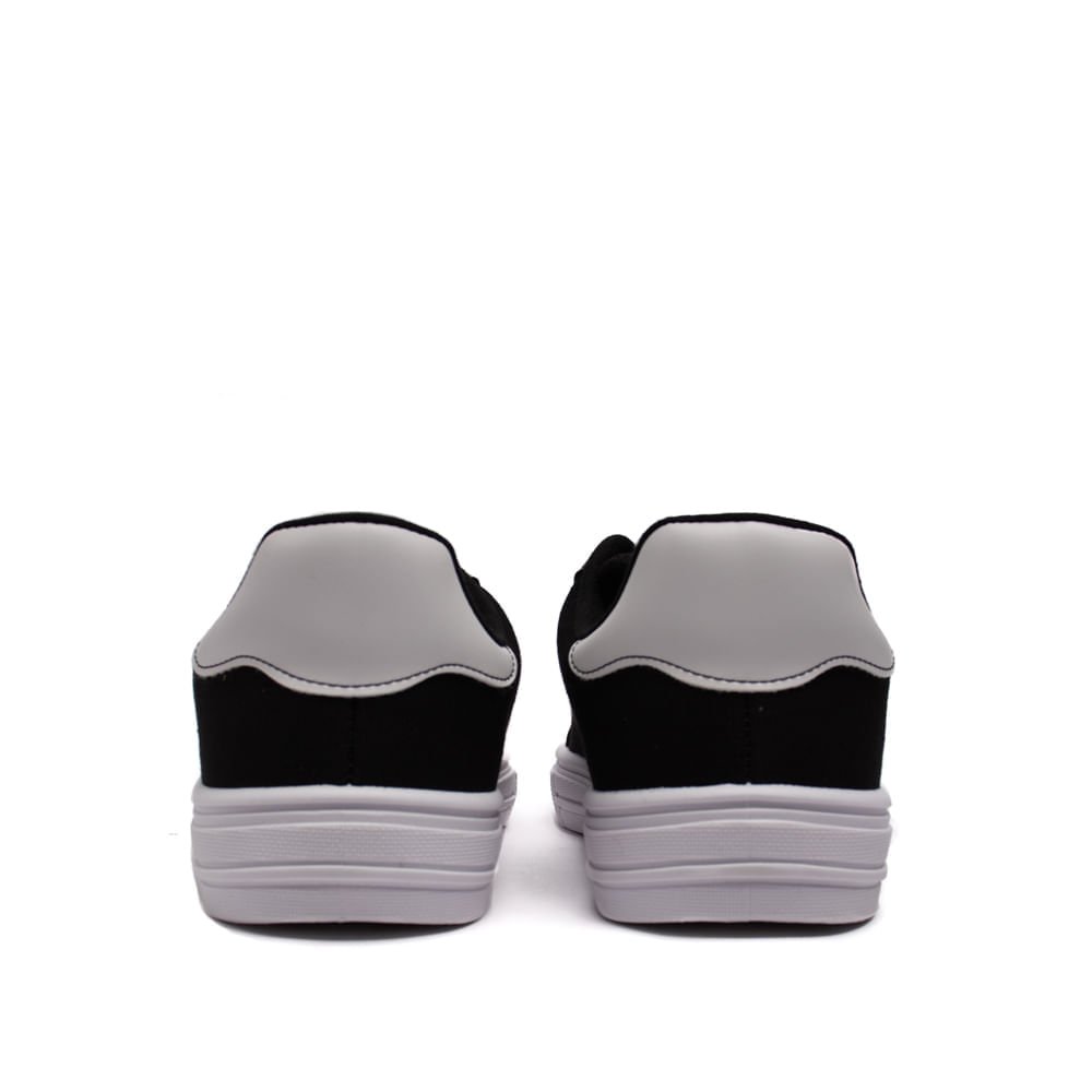 Tênis Feminino Moleca em Lona Preto/Branco Preto 3