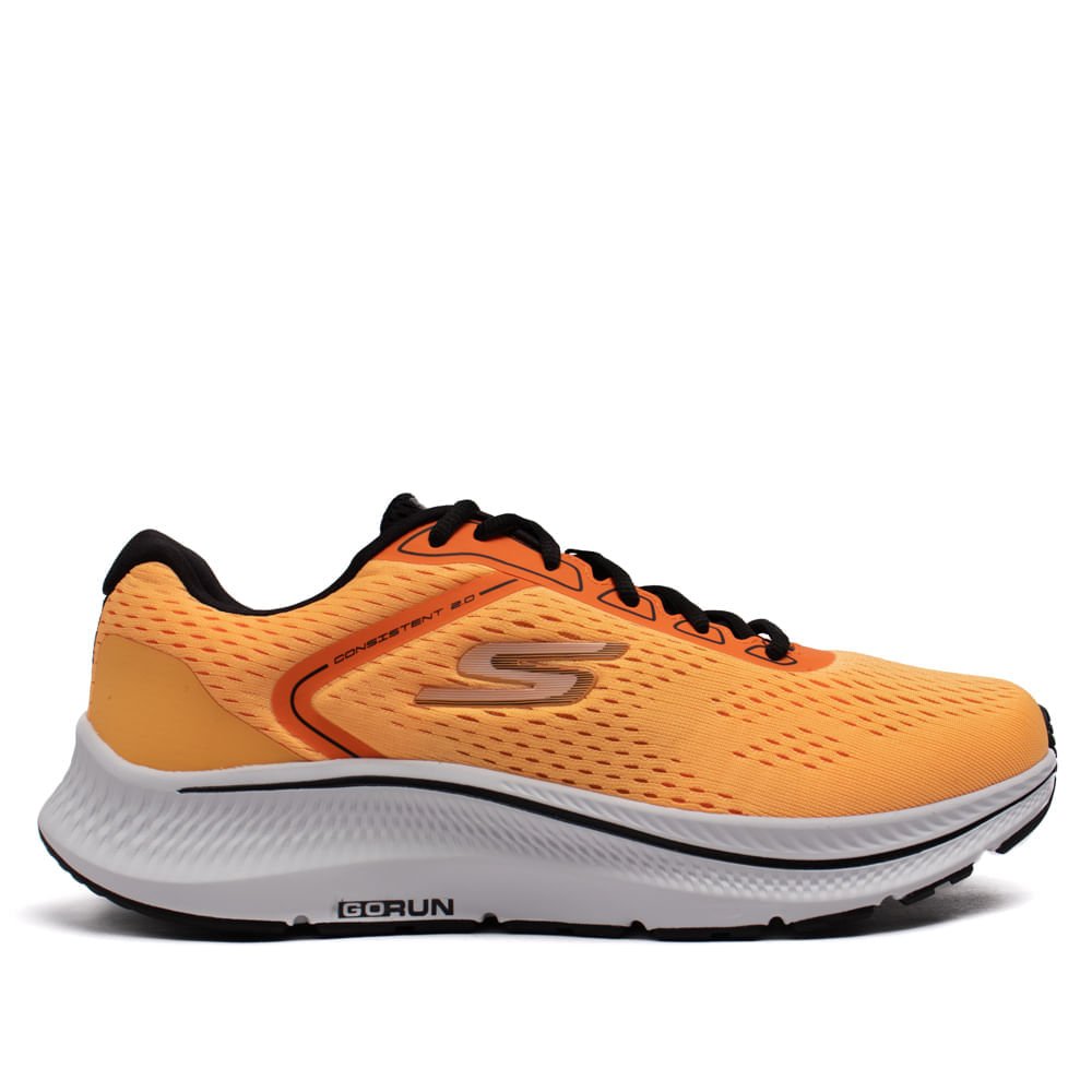 Tênis Masculino Skechers Go Run Consistent 2.0 Laranja Neon