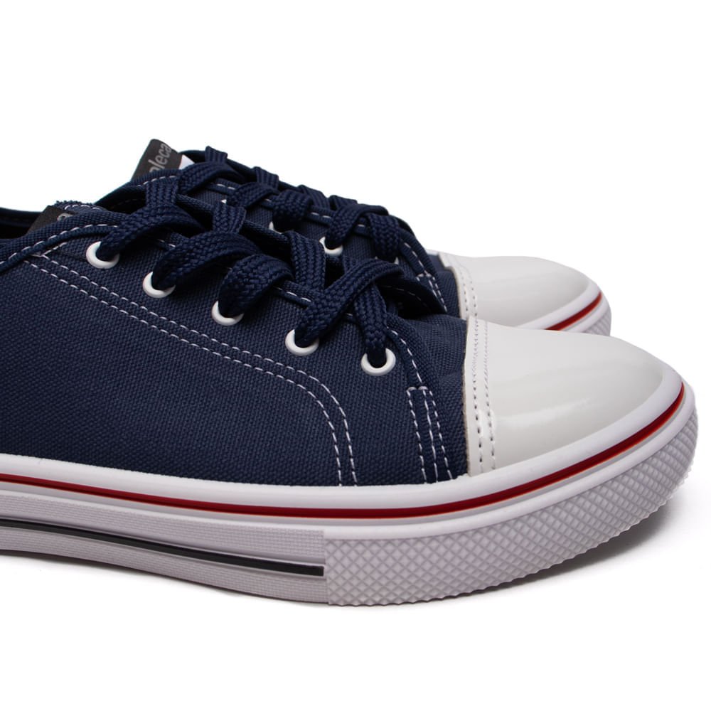 Tênis Feminino Moleca Sider em Lona Marinho/Branco Azul 5