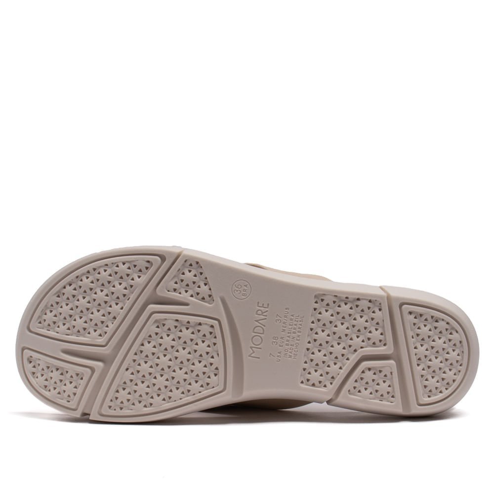 Chinelo Feminino Modare com Tira Larga em Napa Floather Creme Bege 2