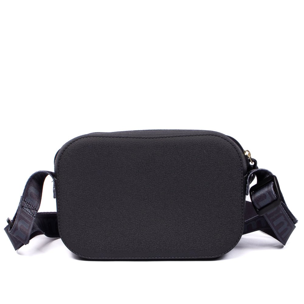 Bolsa Feminina Moleca Transversal Pequena com Bolso Preta Preto 2