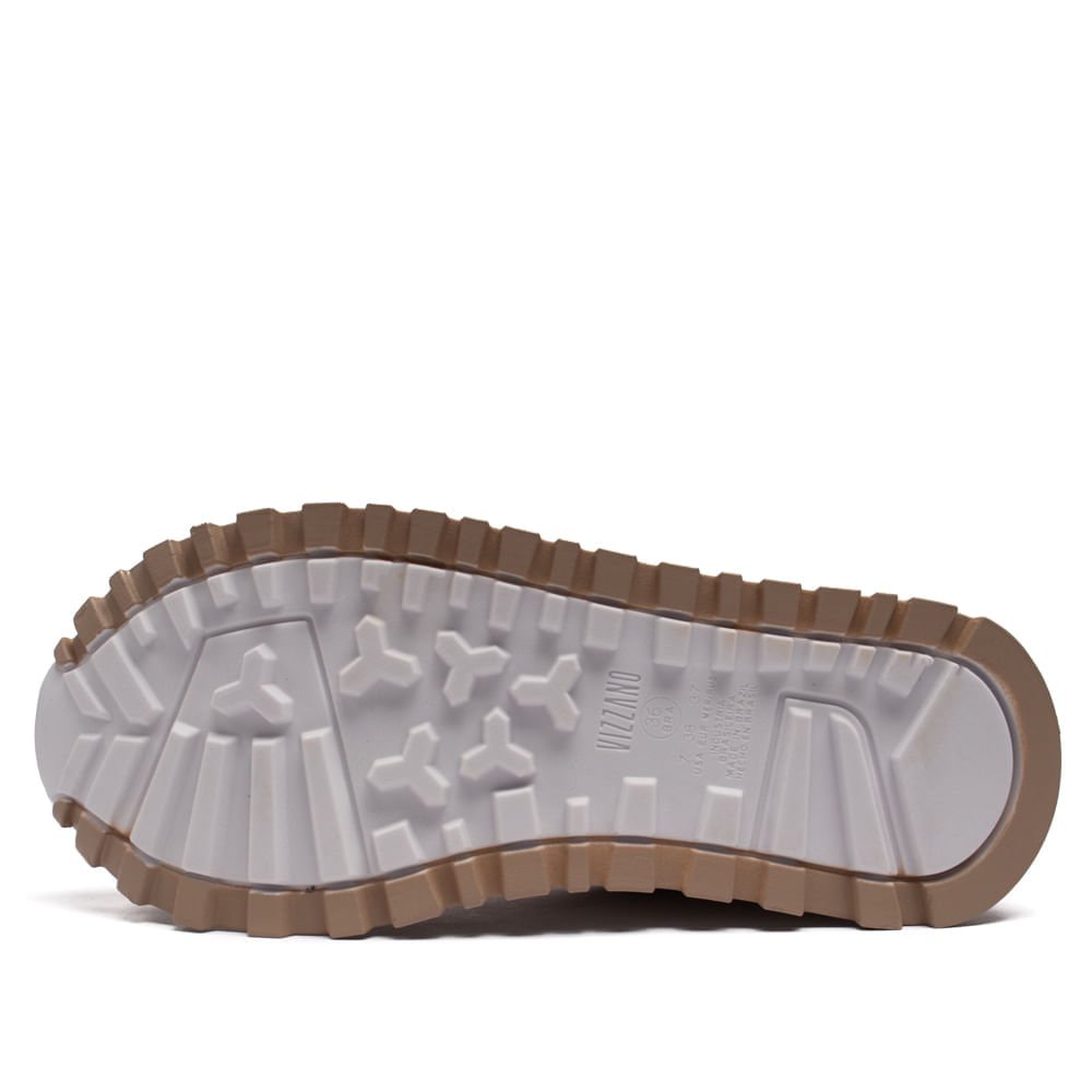 Tênis Feminino Vizzano com Recortes Bege/Dourado Bege 2