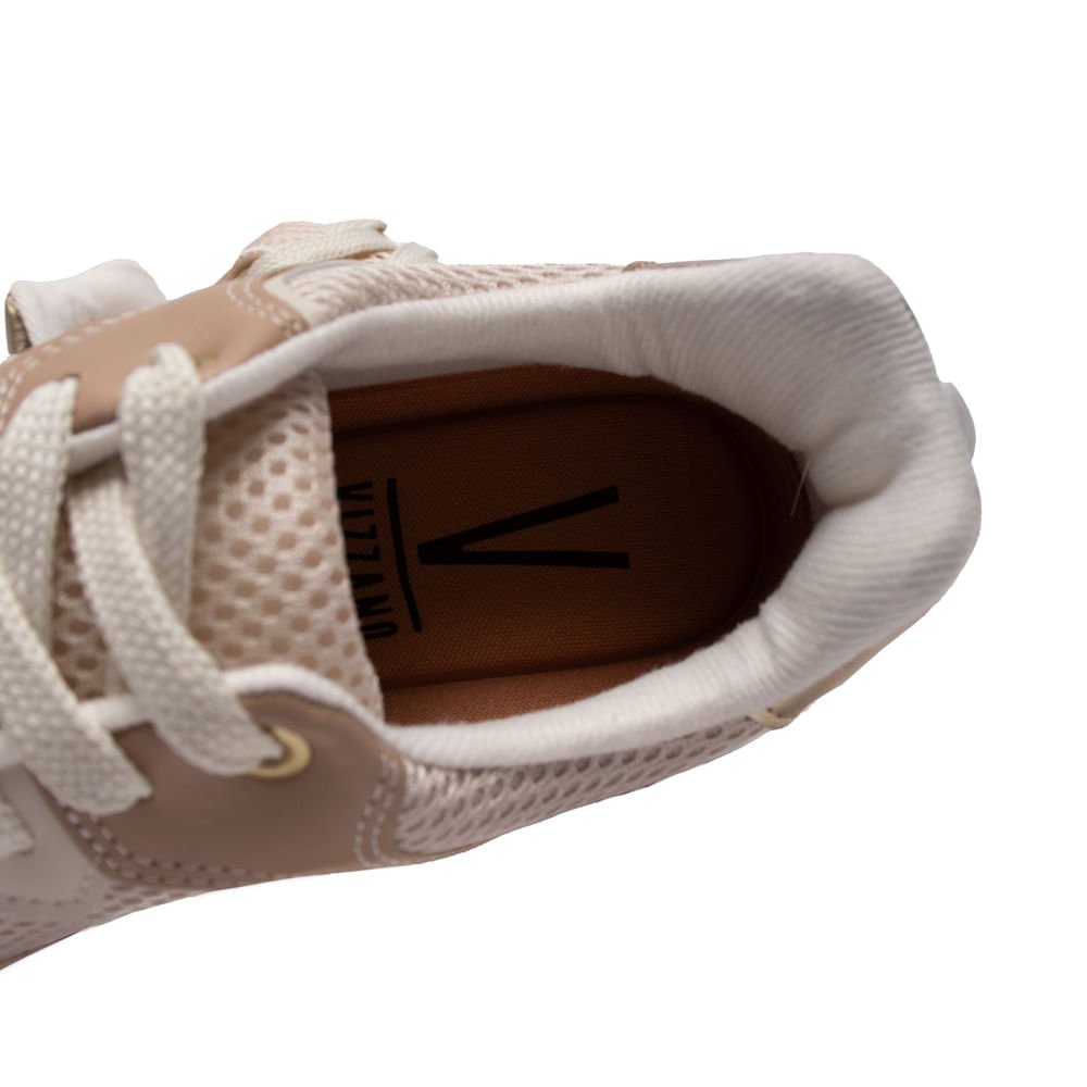 Tênis Feminino Vizzano com Recortes Bege/Dourado Bege 5