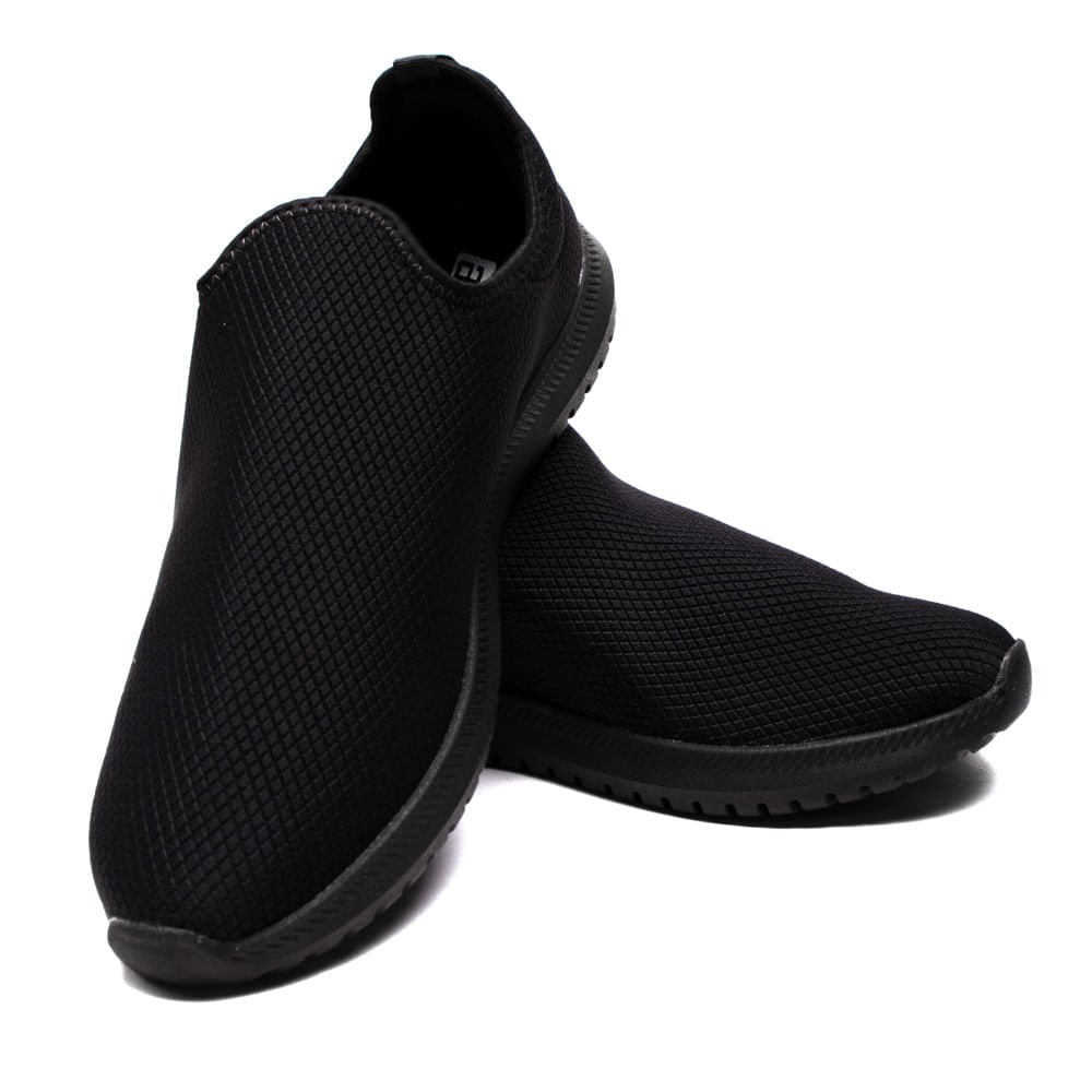 Tênis Masculino Actvitta Calce Fácil Sem Cadarço Preto Preto 6