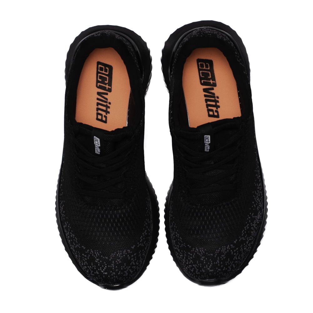 Tênis Feminino Actvitta Calce Fácil Preto Preto 4