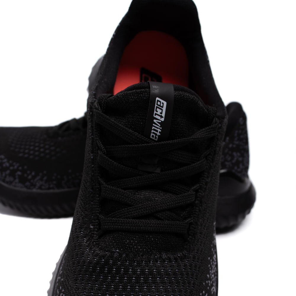 Tênis Feminino Actvitta Calce Fácil Preto Preto 6