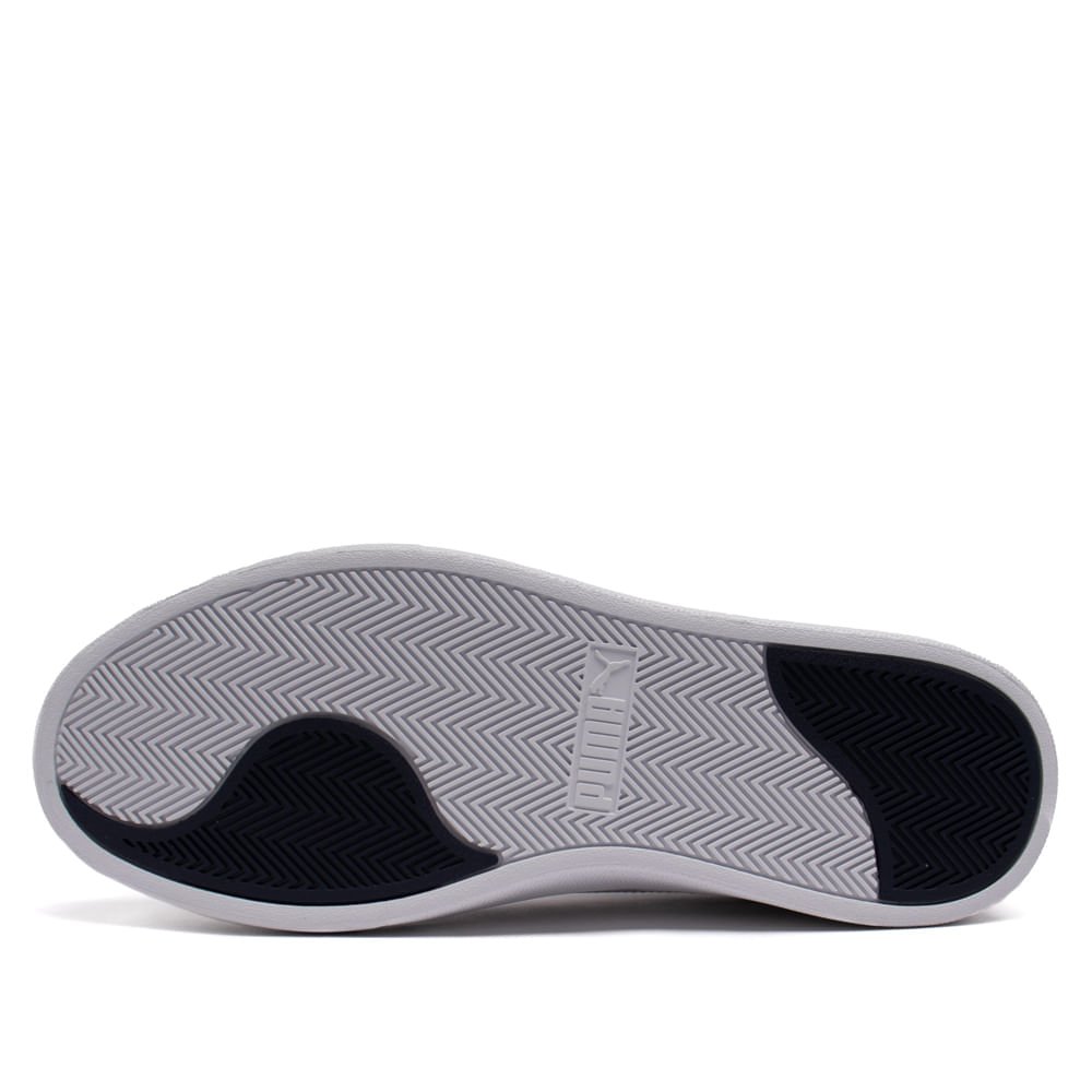 Tênis Masculino Puma Shuffle com Recortes Branco/Marinho Branco 2