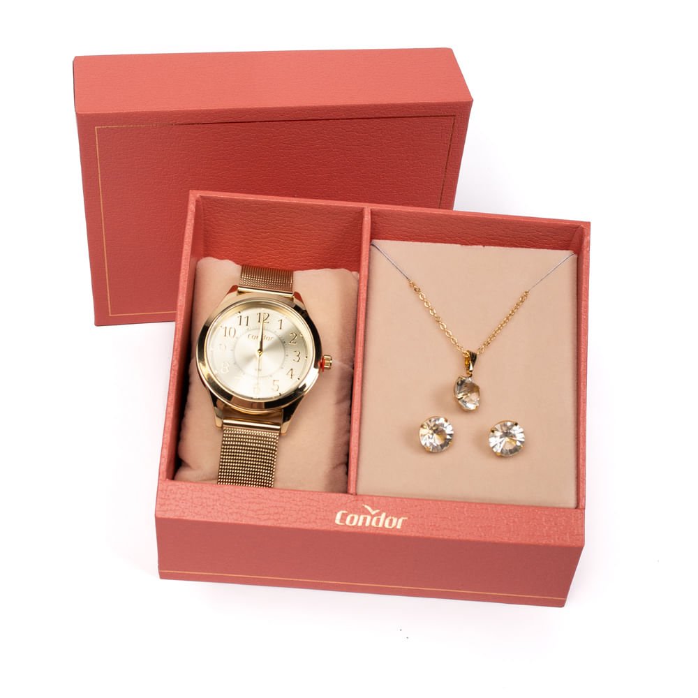 Relógio Feminino Condor Analógico CO2035NII/K4X com Conjunto Dourado Dourado 5