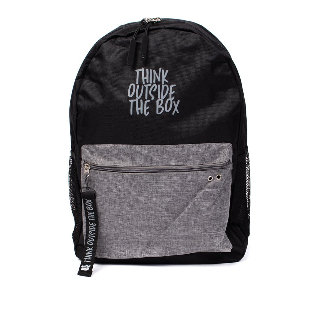 Mochila Unissex Clio Style Sport Collection Preto/Cinza Preto 1