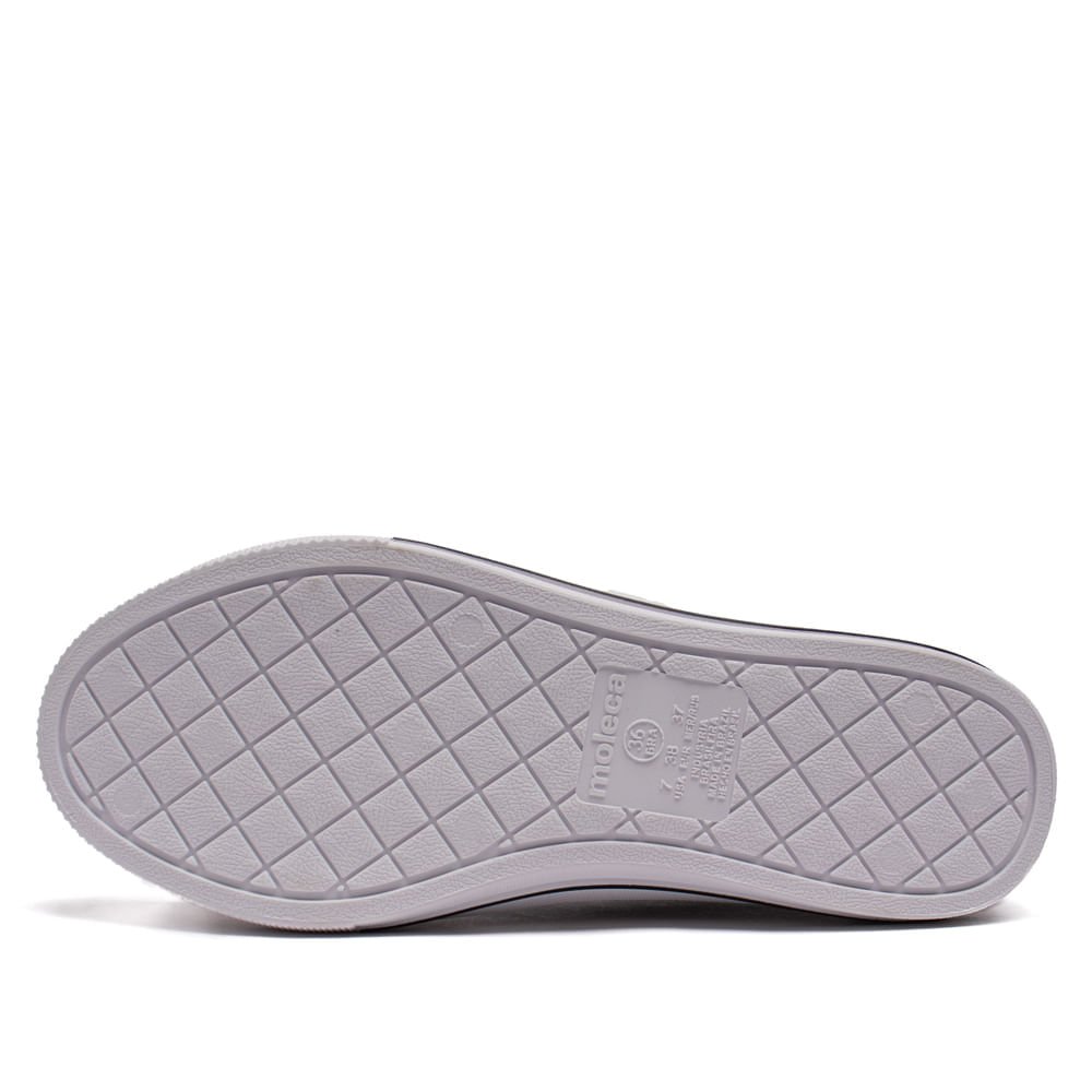 Tênis Feminino Moleca Sider em Lona Preto/Branco Preto 2