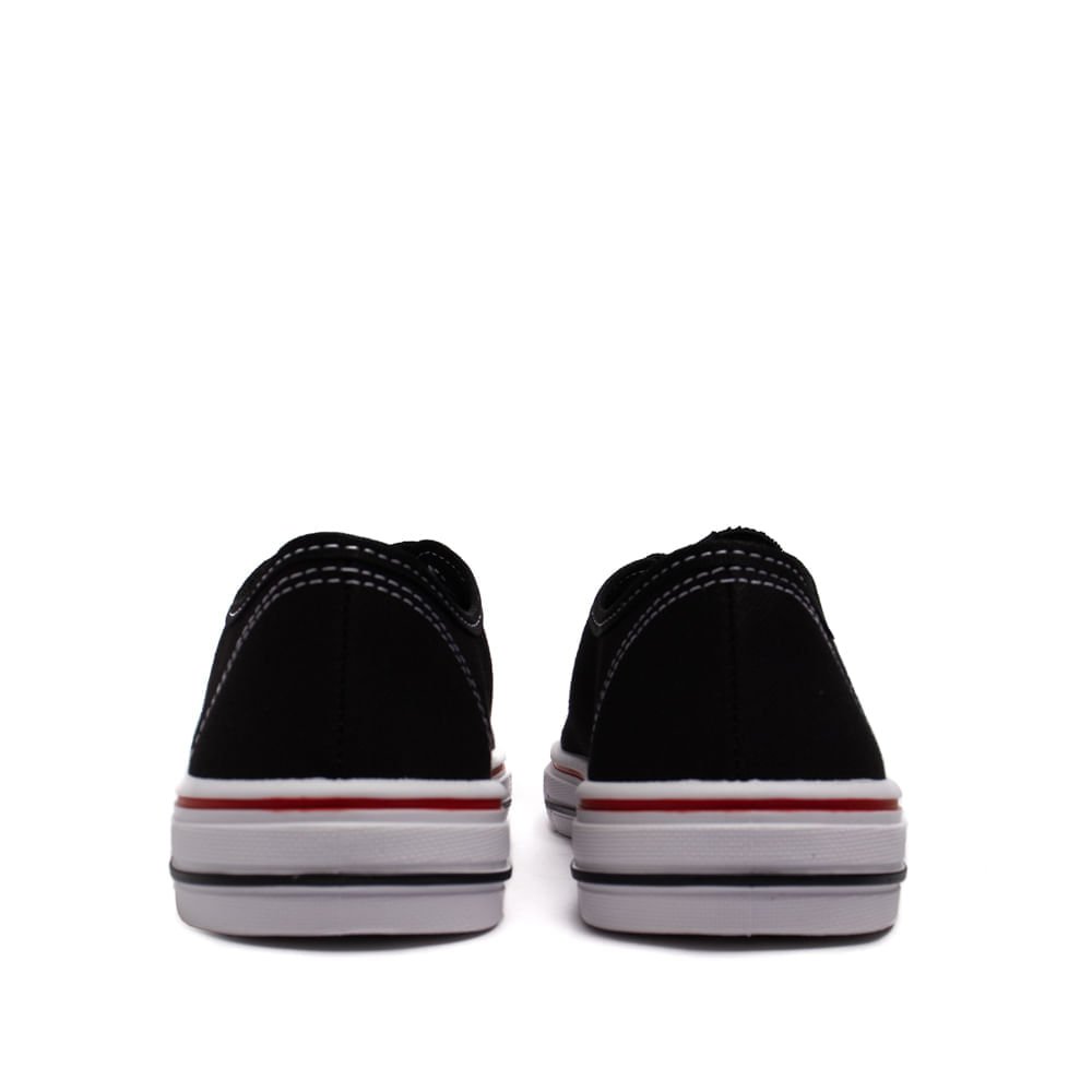 Tênis Feminino Moleca Sider em Lona Preto/Branco Preto 3