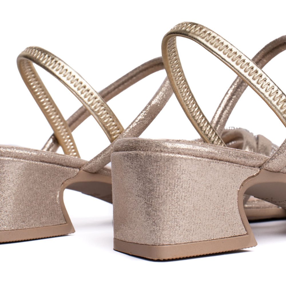 Sandália Infantil Pink Cats com Tiras Metalizado Dourado Dourado 6