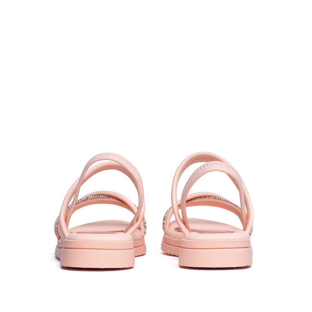 Sandália Infantil Pink Cats Flatform com Strass Nude Nude 3