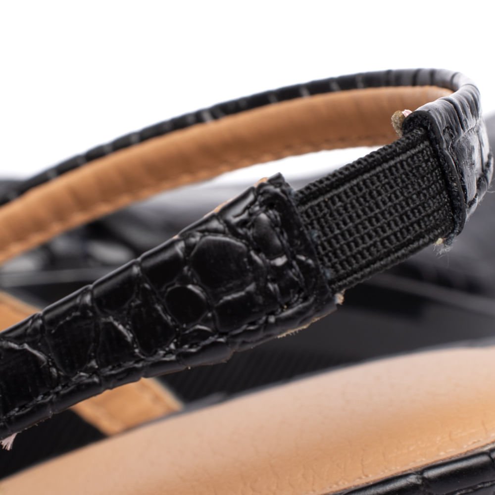 Sapato Scarpin Feminino Vizzano Croco Preto Preto 7